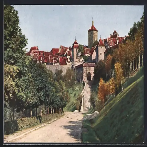 AK Rothenburg / Tauber, Kobolzellertor mit Teufelskanzel