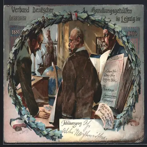 Künstler-AK Leipzig, Verband Deutscher Handlungsgehülfen Jubiläum 1906