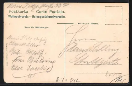 Künstler-AK Leipzig, Verband Deutscher Handlungsgehülfen Jubiläum 1906