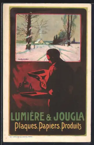 Künstler-AK Lumière & Jougla, Plaques, Papiers, Produit