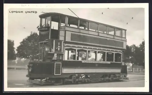 Foto-AK London, London United Tramways, Type Y Bogie