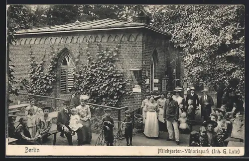 AK Berlin-Kreuzberg, Restaurant Milchgarten, Viktoriapark, Inh. G. Lutz