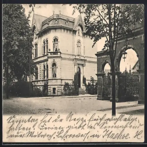 AK Itzehoe, Victoriastrasse Ecke Poststrasse mit Eingangstor