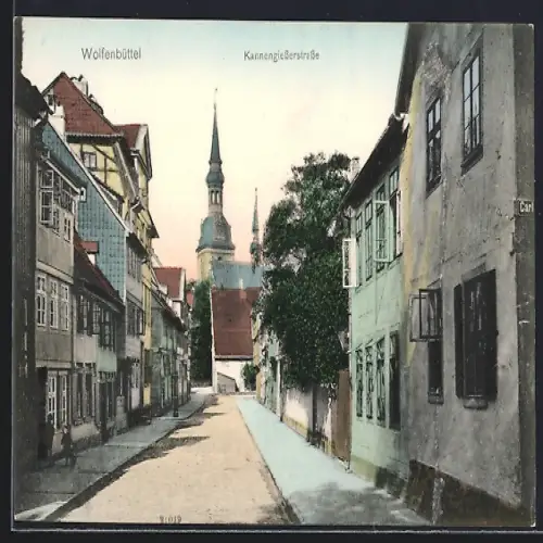 AK Wolfenbüttel, Blick in die Kannengiesserstrasse