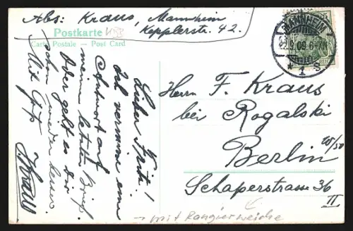 AK Mannheim, Neckarbrücke