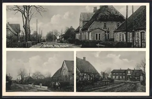 AK Sollwitt /Husum, Strassenpartien im Ort