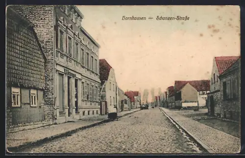 AK Hornhausen, Partie in der Schanzen-Strasse