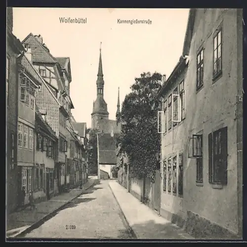 AK Wolfenbüttel, Blick in die Kannengiesserstrasse