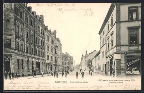 AK Erlangen, Partie in der Luitpoldstrasse