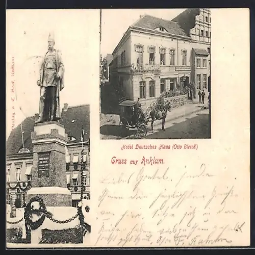 AK Anklam, Hotel Deutsches Haus, Bes. Otto Bleeck