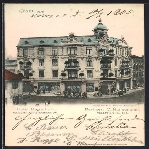 AK Hamburg-Harburg, Hotel Kaiserhof, Bes. C. Hannemann