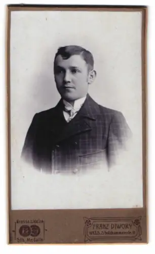 Fotografie Franz Diwory, Wels, Stelzhamerstrasse 11, Porträt eines jungen Mannes
