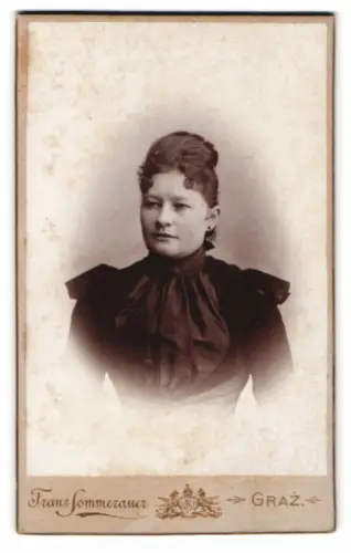 Fotografie Franz Sommerauer, Graz, Radetzkystrasse 9, Porträt einer Dame