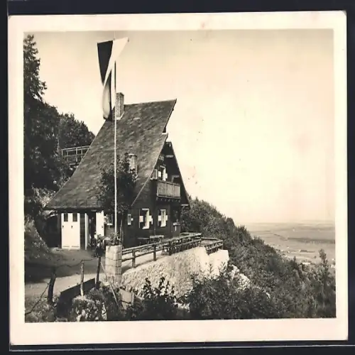 AK Bergheim, Gasthaus Zur drei Närrischen Höhle am Anninger