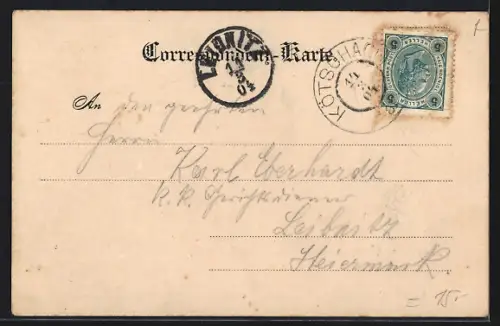 AK Kötschach-Mauthen, Laas am Gailberg, Strassenpartie mit Kirche