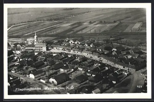 AK Laa an der Thaya, Wulzeshofen, Fliegeraufnahme