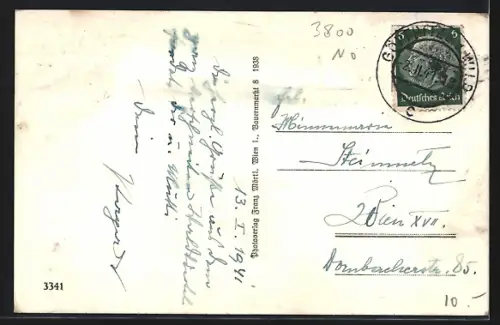 AK Göpfritz an der Wild, Strassenpartie mit Häusern