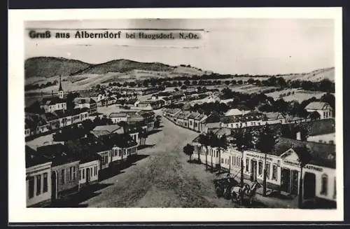 AK Alberndorf im Pulkautal, Strassenpartie mit Handlung u. Gasthaus