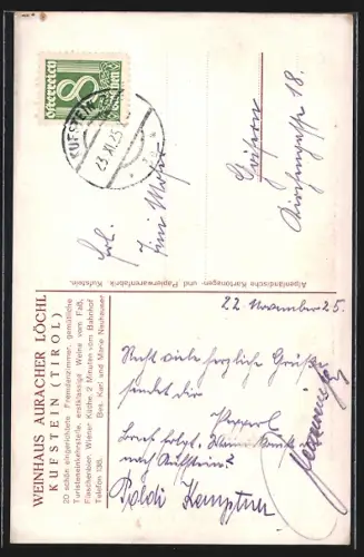 AK Kufstein, Weinhaus Auracher Löchl