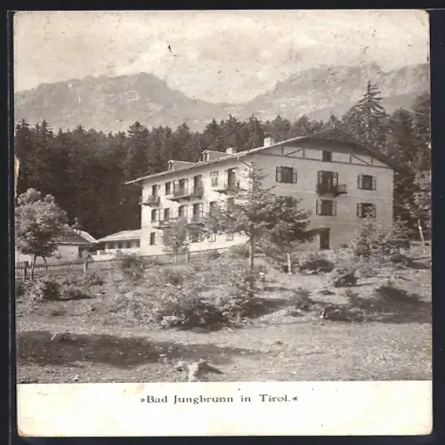 AK Tristach, Blick zum Gasthaus Bad Jungbrunn