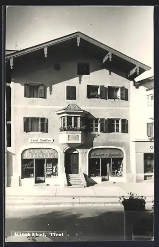AK Kitzbühel /Tirol, Geschäft von Toni Sailer