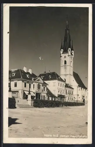 AK Horn /N. Ö., Unterer Hauptplatz mit Kirche