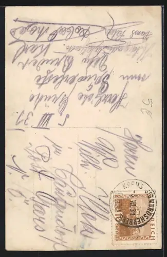 AK Horn /N. Ö., Unterer Hauptplatz mit Kirche