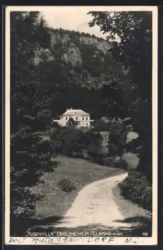 AK Felbring /N. Öst., Weg zum Erholungsheim Rosenvilla