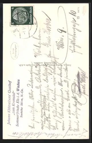 AK Els i. d. Wachau, Gasthof zum Kremstal Kühtreiber