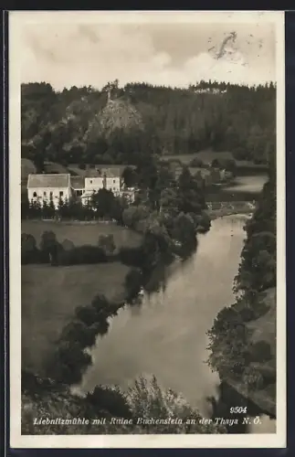 AK Raabs an der Thaya, Buchenstein an der Thaya, Liebnitzmühle mit Ruine Buchenstein