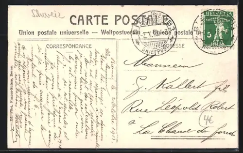 AK Bienne, Rue Centrale et Rue de Nidau, Strassenpartien