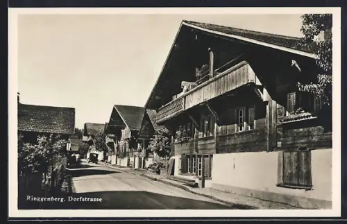 AK Ringgenberg, Dorfstrasse mit Auto