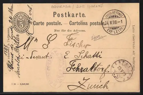 Lithographie Neuchâtel, Fabrique de Chocolat Ph. Suchard