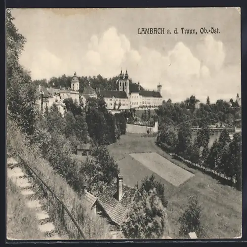 AK Lambach a. d. Traun, Blick zum Stift