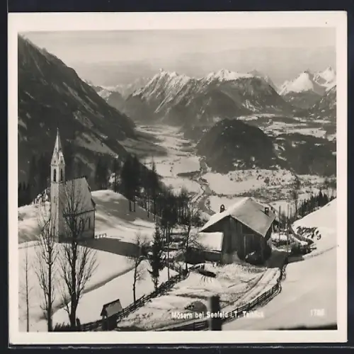 AK Mösern, Talblick im Winterglanz