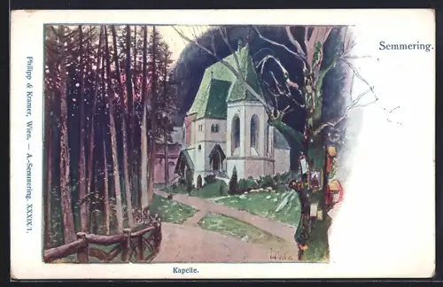 Künstler-AK Semmering, Kapelle