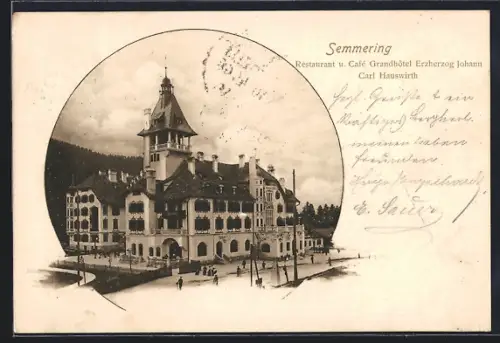 AK Semmering, Restaurant und Cafe Grandhotel Erzherzog Johann