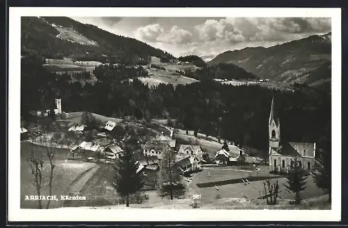 AK Arriach /Kärnten, Teilansicht mit Kirche