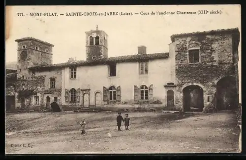 AK Sainte-Croix-en-Jarez /Mont-Pilat, Cour de l`ancienne Chartreuse, XIIIe siècle