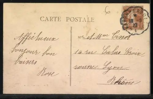 AK St-Bonnet-le-Château /Loire, Chemin des Fauches et vue sur l`église