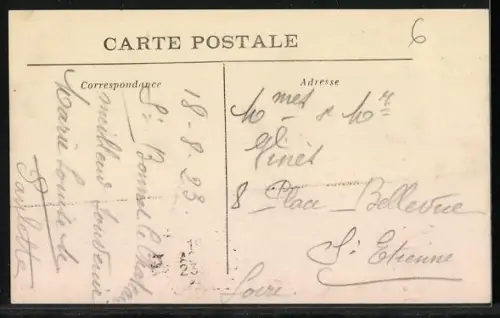 AK St-Bonnet-le-Château /Loire, Aspect Est de la ville avec vue panoramique des bâtiments et des champs