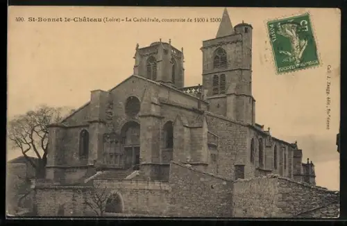 AK St-Bonnet-le-Château /Loire, La Cathédrale, construite de 1400 à 1500