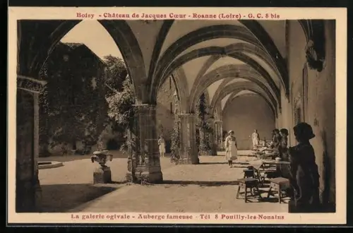 AK Boisy /Roanne, Loire, La galerie ogivale du Château de Jacques Coeur