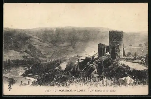 AK St-Maurice-sur-Loire, Ses Ruines et la Loire