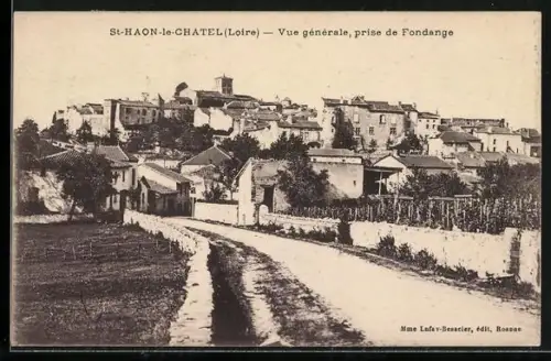 AK St-Haon-le-Chatel /Loire, Vue générale, prise de Fondenge