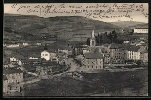 AK Saint-Just-en-Chevalet /Loire, Vue générale