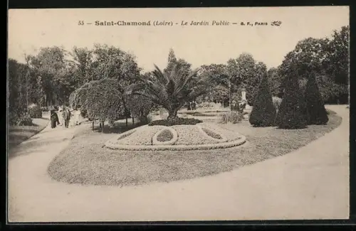AK Saint-Chamond /Loire, Le Jardin Public