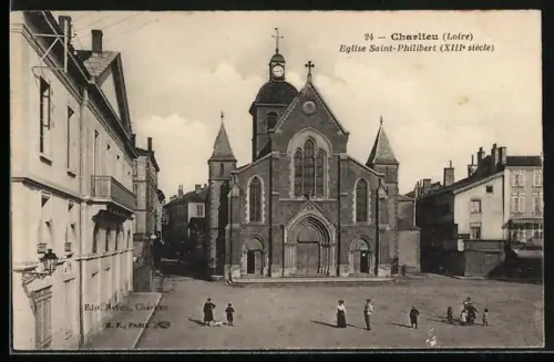 AK Charlieu /Loire, Église Saint-Philibert, XIIIe siècle