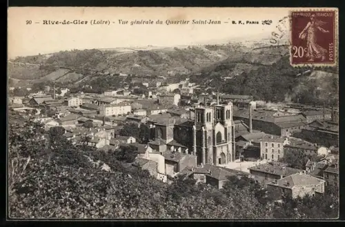 AK Rive-de-Gier /Loire, Vue générale du Quartier Saint-Jean