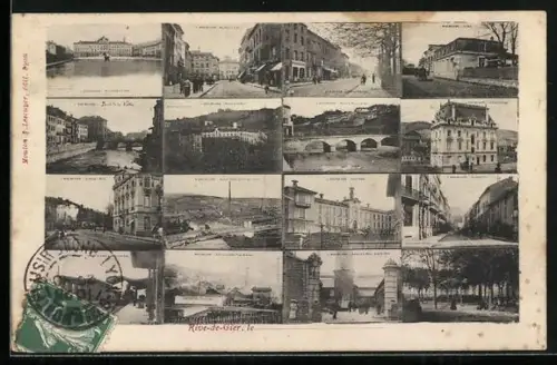 AK Rive-de-Gier, Collection de vues diverses de la ville et ses environs